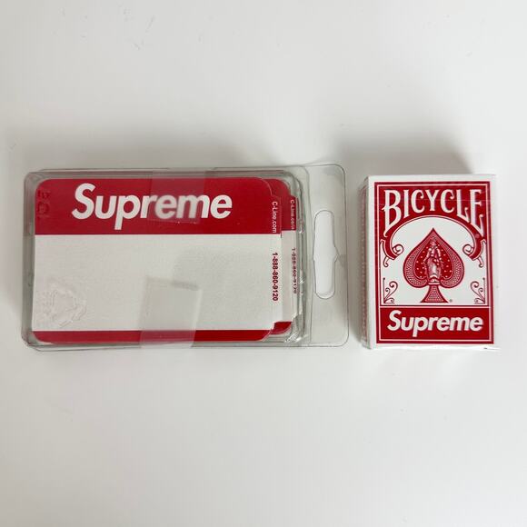 Supreme Other - Supreme Stickers C Line Name Tag Bicycle Playing Mini Cards Logo Bundle Lot NEW